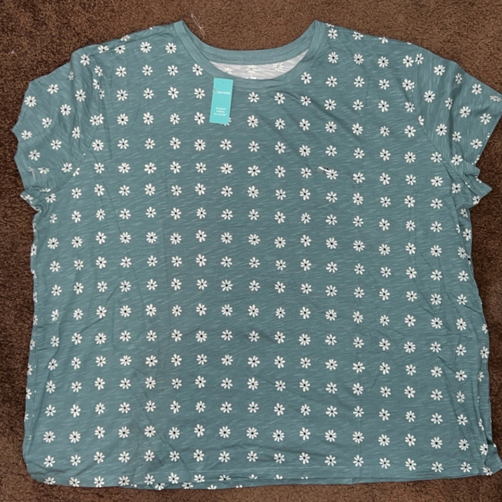 Maurices Floral Print Green Women's Top